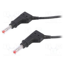 1 pcs x STu00c4UBLI - 66.9408-10021 - Test lead, 32A, banana plug 4mm,both sides, Urated: 600V, Len: 1m