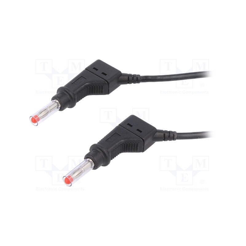 1 pcs x STu00c4UBLI - 66.9408-10021 - Test lead, 32A, banana plug 4mm,both sides, Urated: 600V, Len: 1m
