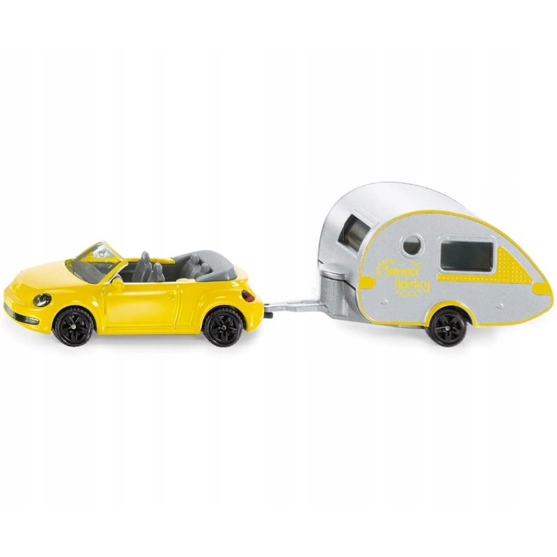 Siku toy convertible VW trailer silver