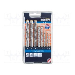 1 set x ALPEN-MAYKESTAG - 700108100 - Drill set, for concrete, steel, blister, LONGLIFE, 8pcs.