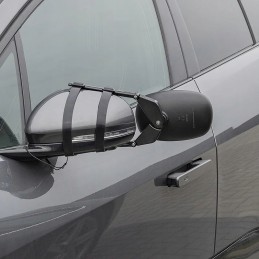 Additional mirror for towing a large SUV 4x4 caravan