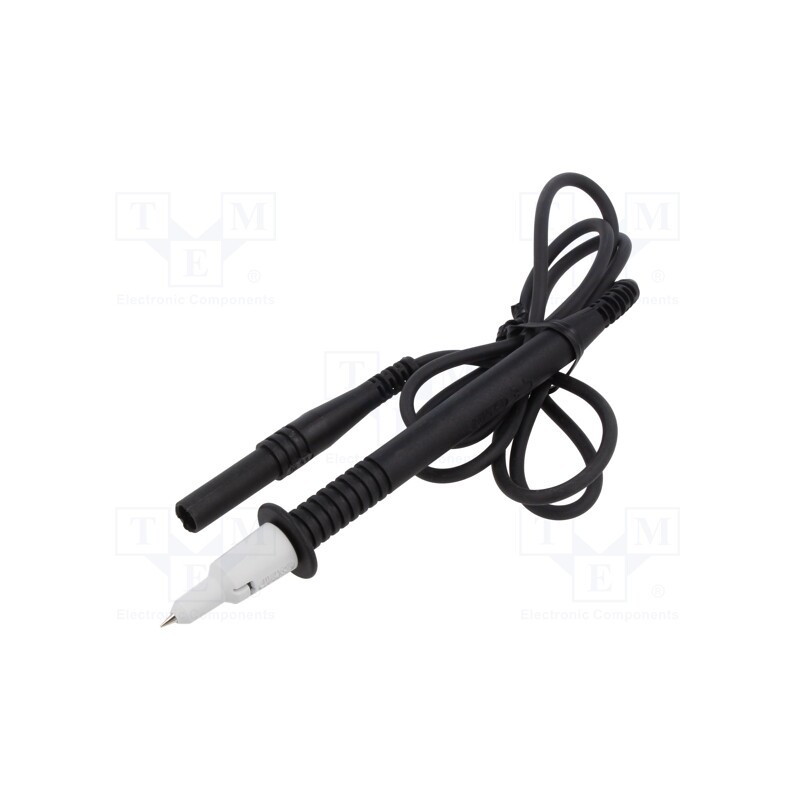 1 pcs x TIETZSCH - EP-LEI - Test lead, banana plug 4mm,both sides, Len: 0.8m, black