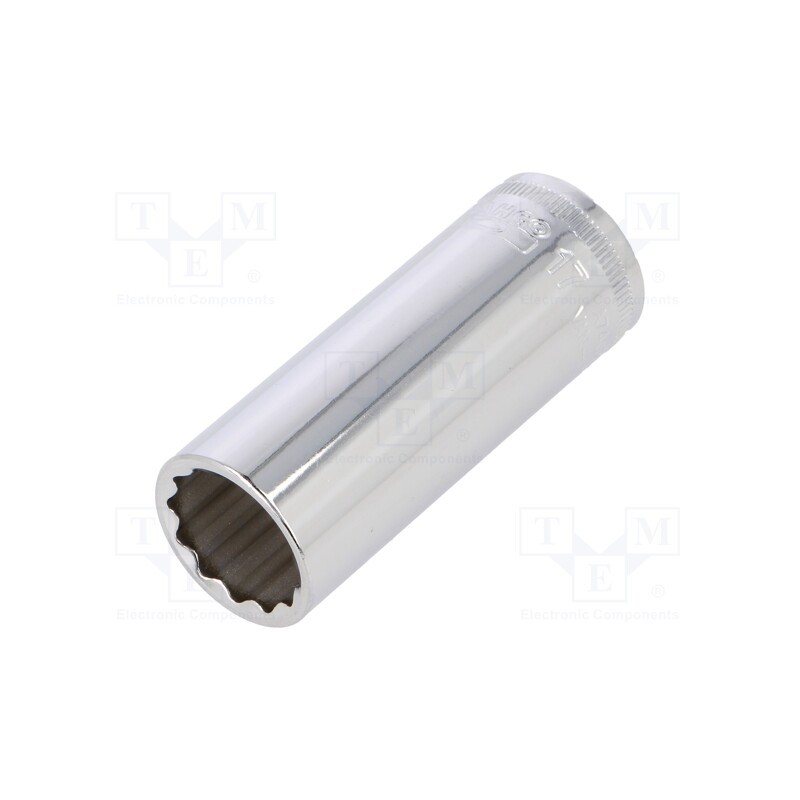 1 pcs x BAHCO - A7402DM-17 - Socket, 12-angles,socket spanner, 3/8', Socket bit length: 60mm