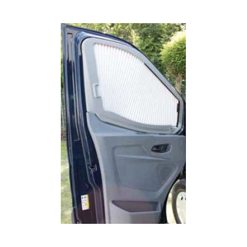 Roller blinds, accordion curtains, side draw, Transit 19