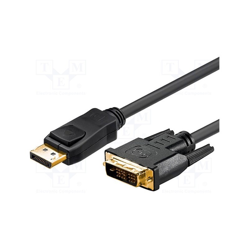 1 pcs x Goobay - 51961 - Cable, DisplayPort 1.1, DisplayPort plug,DVI-D (24+1) plug