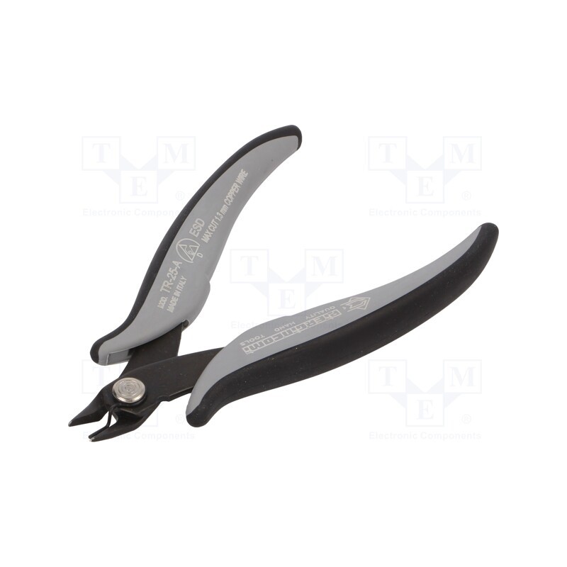 1 pcs x PIERGIACOMI - TR 25 A D - Pliers, cutting,miniature,curved, ESD, 138mm, with small chamfer