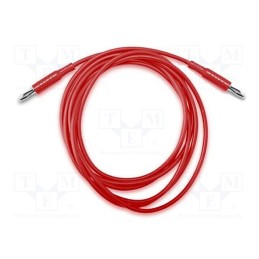 1 pcs x MUELLER ELECTRIC - BU-2626-N-84-2 - Test lead, 6.5A, banana plug 4mm,both sides, non-insulated, red