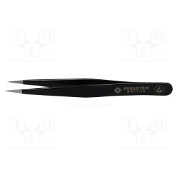 1 pcs x BERNSTEIN - 5-071-13 - Tweezers, Blade tip shape: sharp, Tweezers len: 85mm, ESD