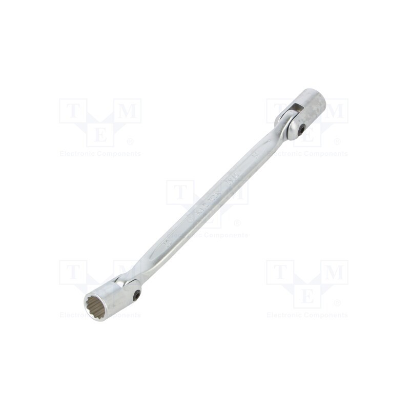 1 pcs x KING TONY - 19101214 - Wrench, socket spanner,with joint, 12mm,14mm, L: 225mm