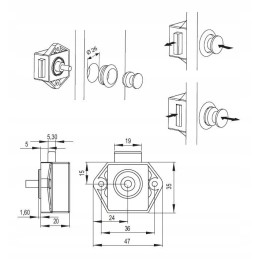 A lock for a motorhome, a yacht, a caravan