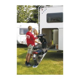 Access ramp to the garage of the Carry Moto Fiamma camper