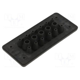 1 pcs x TRELLEBORG - 107292 - Multigate grommet, black, Holes no: 17, -40÷90°C, UL94V-0, IP65