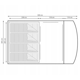 Family tent 4 people Alabama BTC Beige Charcoal