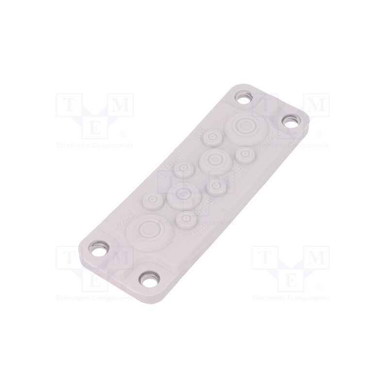 1 pcs x HT HI TECH POLYMERS - HTB-10-TPE - Multigate grommet, elastomer thermoplastic TPE, light grey