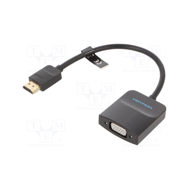 1 pcs x VENTION - 42154 - Converter, HDMI 1.4, D-Sub 15pin HD socket,HDMI plug, 0.15m