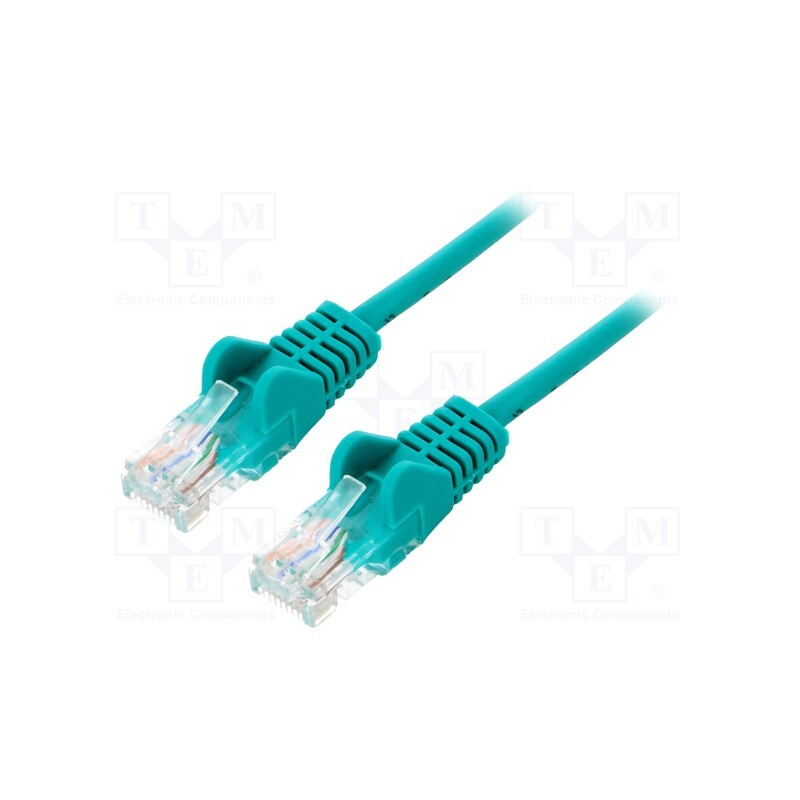 1 pcs x Goobay - 95251 - Patch cord, U/UTP, 6, stranded, CCA, PVC, green, 0.25m, 24AWG