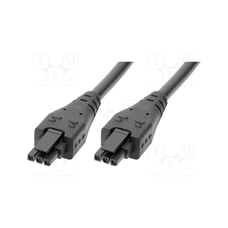 1 pcs x MOLEX - 2147700205 - Cable, Micro-Fit 3.0, female, PIN: 2, Len: 0.5m, 8.5A, Colour: black