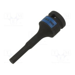1 pcs x KING TONY - 401507M - Socket, hex key,socket spanner,impact, HEX 7mm, 1/2', 80mm