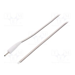 1 pcs x BQ CABLE - DC.CAB.0300.0150 - Cable, 2x0.5mm2, wires,DC 2,35/0,7 plug, straight, white, 1.5m
