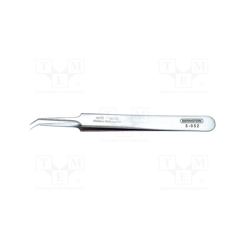 1 pcs x BERNSTEIN - 5-052 - Tweezers, 110mm, for precision works, Blades: narrow, 13g