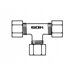 Gas tee 10x10x10 mm for turismus installation