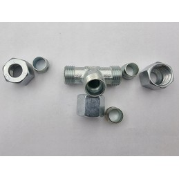 Gas tee 10x10x10 mm for turismus installation