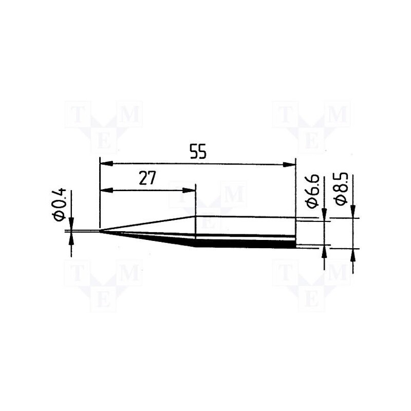 1 pcs x ERSA - 0842UD/SB - Tip, pin, 0.4mm, for soldering iron,for soldering station