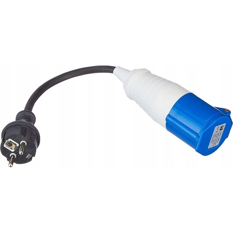 Plug connector with protective contact cce 16a