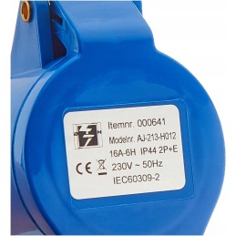 Plug connector with protective contact cce 16a