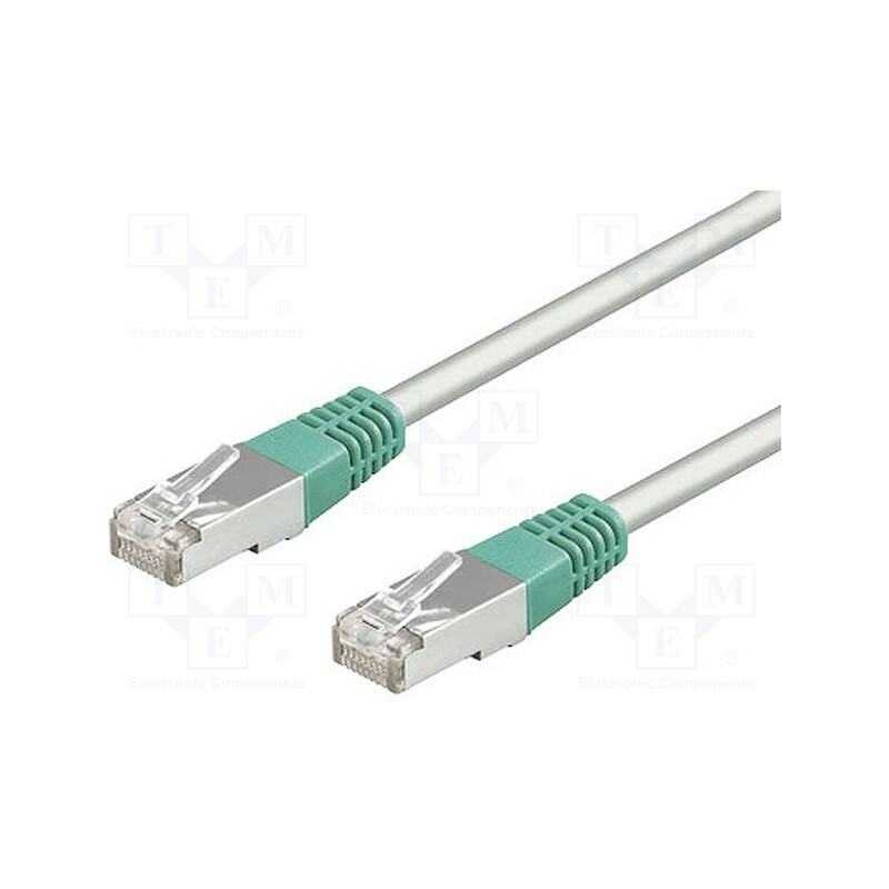 1 pcs x Goobay - 50187 - Patch cord, F/UTP, 5e, stranded, CCA, PVC, grey, 2m, 26AWG, shielded