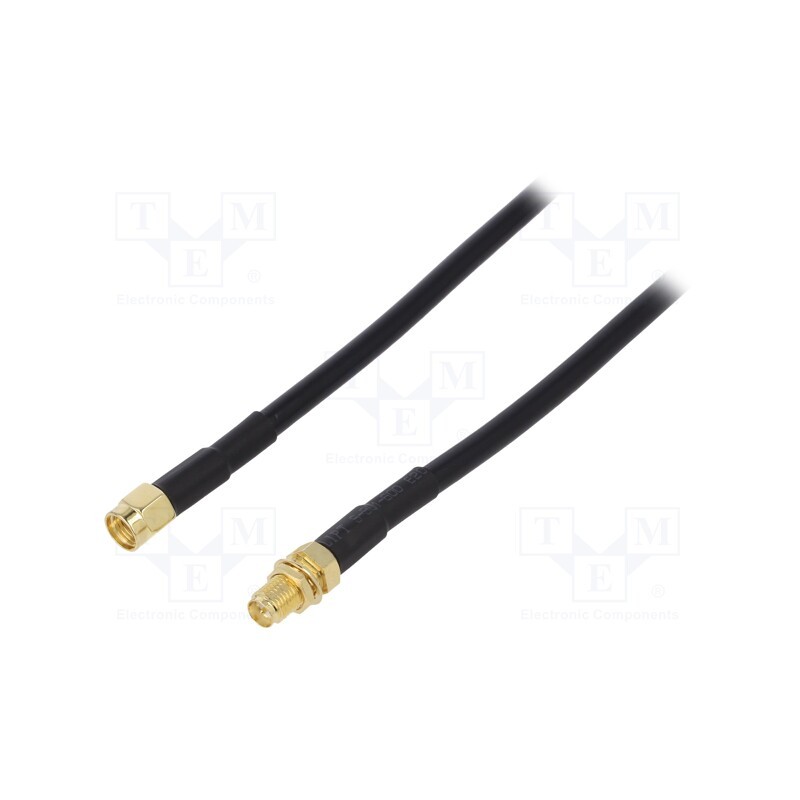 1 pcs x Goobay - 51677 - Cable, 50Ω, 3m, RP-SMA male,RP-SMA female, black