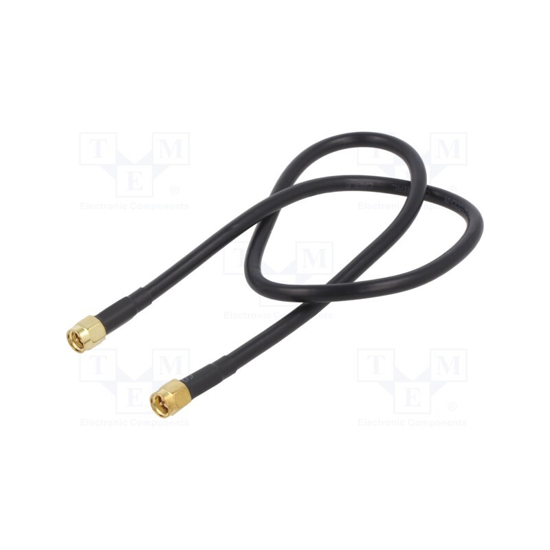 1 pcs x ONTECK - SMA-MM/OTK/0.5 - Cable, 50Ω, 0.5m, SMA plug,both sides, black, straight