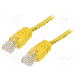 1 pcs x GEMBIRD - PP12-1M/Y - Patch cord, U/UTP, 5e, stranded, CCA, PVC, yellow, 1m, 26AWG