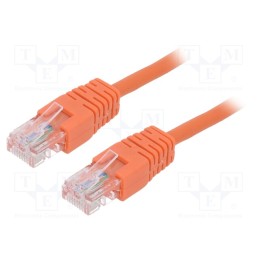 1 pcs x GEMBIRD - PP12-1M/O - Patch cord, U/UTP, 5e, stranded, CCA, PVC, orange, 1m, 26AWG