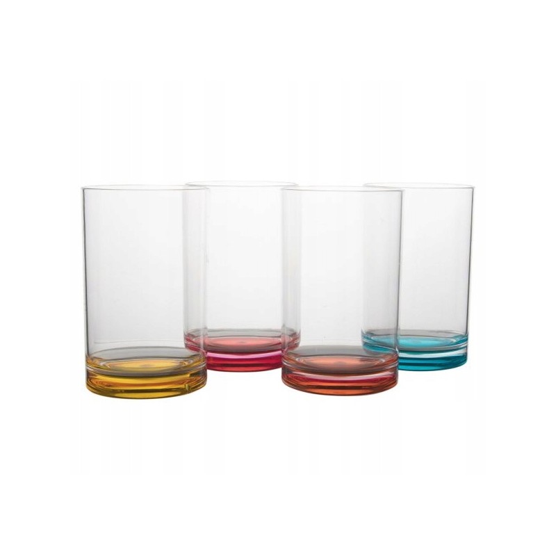 Camping glasses 4 pcs Gimex Rainbow 300ml