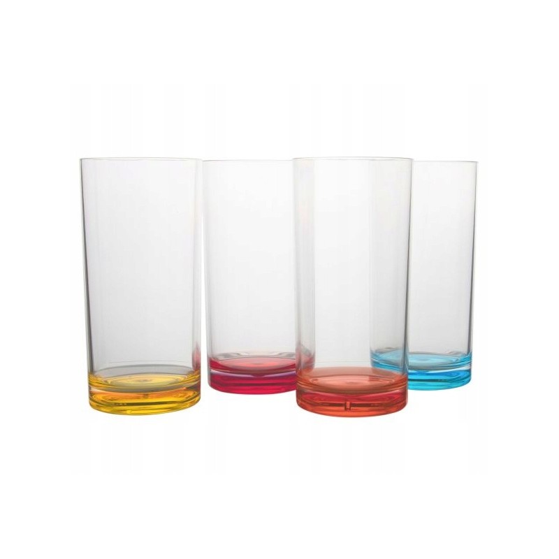 Camping glasses 4 pcs Gimex Rainbow 500ml