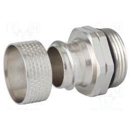 1 pcs x HUMMEL - 1.571.1260.50 - Straight terminal connector, Thread: metric,outside, brass, IP54