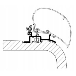Adapter for awning series 6 Ducato Jumper Boxer