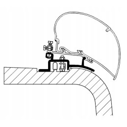 Adapter for awning series 6 Ducato Jumper Boxer