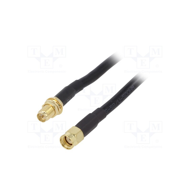 1 pcs x ONTECK - SMA-M/F-OTK10 - Cable, 50Ω, 10m, RP-SMA male,RP-SMA female, black, straight