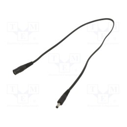 1 pcs x WEST POL - P40-C21-T050-050BK - Cable, 2x0.5mm2, DC 5,5/2,1 socket,DC 4,0/1,7 plug, straight