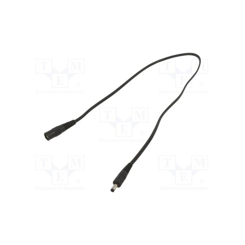 1 pcs x WEST POL - P40-C21-T050-050BK - Cable, 2x0.5mm2, DC 5,5/2,1 socket,DC 4,0/1,7 plug, straight