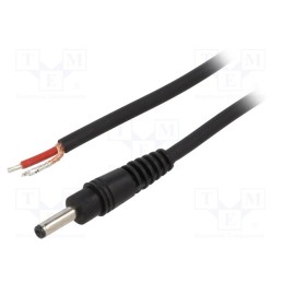 1 pcs x WEST POL - P13-TT-C100-150BK - Cable, 1x1mm2, wires,DC 3,5/1,3 plug, straight, black, 1.5m