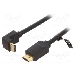 1 pcs x VENTION - AARBG - Cable, HDMI 2.0, HDMI plug,HDMI plug 90°, PVC, 1.5m, black, 30AWG