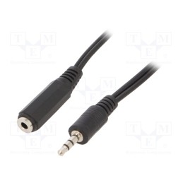 1 pcs x GEMBIRD - CCA-423 - Cable, Jack 3.5mm 3pin socket,Jack 3.5mm 3pin plug, 1.5m, black