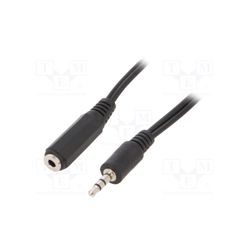 1 pcs x GEMBIRD - CCA-423 - Cable, Jack 3.5mm 3pin socket,Jack 3.5mm 3pin plug, 1.5m, black