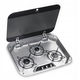 3-burner stove with glass cover hbg3440