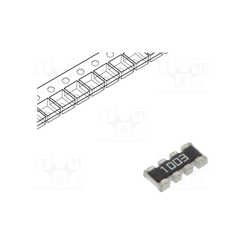 100 pcs x YAGEO - YC164-FR-07100KL - Resistor network: Y, SMD, 100kΩ, ±1%, 62.5mW, No.of resistors: 4