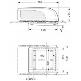 Diffuser, lower air distributor for the truma aventa compact air conditioner