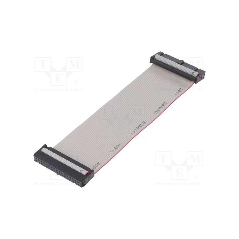 1 pcs x AMPHENOL - FC34300-S - Ribbon cable with IDC connectors, Cable ph: 1.27mm, 0.3m